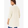 Woman Within Plus Size Button-Front Shaker Cardigan(Ivory)