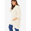 Woman Within Plus Size Button-Front Shaker Cardigan(Ivory)