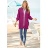 Woman Within Plus Size Button-Front Shaker Cardigan(Paradise Blue)