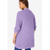 Woman Within Plus Size Button-Front Shaker Cardigan(Soft Iris)
