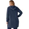 Woman Within Plus Size Cable Cardigan Hoodie(Navy)