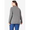 Woman Within Plus Size Cable Knit Half-Zip Pullover Sweater(Medium Heather Grey)