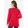 Woman Within Plus Size Cable Knit V-Neck Pullover Sweater(Evening Blue)