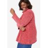 Woman Within Plus Size Chenille Cowlneck(Peony Petal)