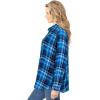 Woman Within Plus Size Classic Flannel Shirt(Bright Cobalt Plaid)
