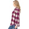 Woman Within Plus Size Classic Flannel Shirt(Deep Claret Large Buffalo)