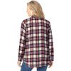 Woman Within Plus Size Classic Flannel Shirt(Ivory Multi Plaid)