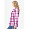 Woman Within Plus Size Classic Flannel Shirt(Peony Petal Plaid)