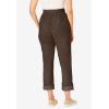 Woman Within Plus Size Convertible 2-in-1 Cargo Pant & Capri Elastic Waist(Chocolate)