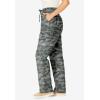 Woman Within Plus Size Convertible 2-in-1 Cargo Pant & Capri Elastic Waist(Olive Green Camouflage)