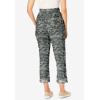 Woman Within Plus Size Convertible 2-in-1 Cargo Pant & Capri Elastic Waist(Olive Green Camouflage)