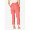 Woman Within Plus Size Convertible 2-in-1 Cargo Pant & Capri Elastic Waist(Sweet Coral)