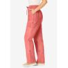 Woman Within Plus Size Convertible 2-in-1 Cargo Pant & Capri Elastic Waist(Sweet Coral)