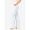 Woman Within Plus Size Convertible 2-in-1 Cargo Pant & Capri Elastic Waist(White)