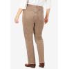 Woman Within Plus Size Corduroy Straight Leg Stretch Pant(Deep Claret)