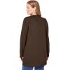 Woman Within Plus Size Cotton Cable Knit Cardigan Sweater(Chocolate)