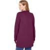 Woman Within Plus Size Cotton Cable Knit Cardigan Sweater(Deep Claret)