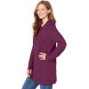 Woman Within Plus Size Cotton Cable Knit Cardigan Sweater(Deep Claret)