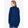 Woman Within Plus Size Cotton Cable Knit Cardigan Sweater(Evening Blue)