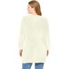 Woman Within Plus Size Cotton Cable Knit Cardigan Sweater(Ivory)