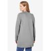Woman Within Plus Size Cotton Cable Knit Cardigan Sweater(Medium Heather Grey)