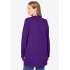 Woman Within Plus Size Cotton Cable Knit Cardigan Sweater(Radiant Purple)