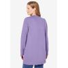 Woman Within Plus Size Cotton Cable Knit Cardigan Sweater(Soft Iris)