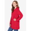 Woman Within Plus Size Cotton Cable Knit Cardigan Sweater(Vivid Red)
