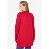 Woman Within Plus Size Cotton Cable Knit Cardigan Sweater(Vivid Red)