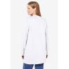 Woman Within Plus Size Cotton Cable Knit Cardigan Sweater(White)