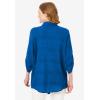 Woman Within Plus Size Cotton Gauze Bigshirt(Bright Cobalt)