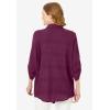 Woman Within Plus Size Cotton Gauze Bigshirt(Deep Claret)