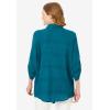 Woman Within Plus Size Cotton Gauze Bigshirt(Deep Teal)