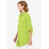 Woman Within Plus Size Cotton Gauze Bigshirt(Lime)