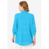 Woman Within Plus Size Cotton Gauze Bigshirt(Paradise Blue)