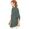 Woman Within Plus Size Cotton Gauze Bigshirt(Pine)