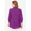 Woman Within Plus Size Cotton Gauze Bigshirt(Purple Magenta)