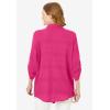 Woman Within Plus Size Cotton Gauze Bigshirt(Raspberry Sorbet)
