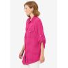 Woman Within Plus Size Cotton Gauze Bigshirt(Raspberry Sorbet)