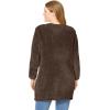 Woman Within Plus Size Crewneck Chenille Sweater(Chocolate)