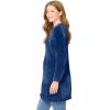 Woman Within Plus Size Crewneck Chenille Sweater(Evening Blue)