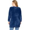 Woman Within Plus Size Crewneck Chenille Sweater(Evening Blue)