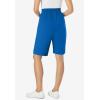 Woman Within Plus Size Elastic-Waist Knit Short(Bright Cobalt)