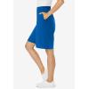 Woman Within Plus Size Elastic-Waist Knit Short(Bright Cobalt)