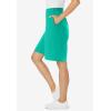Woman Within Plus Size Elastic-Waist Knit Short(Pretty Jade)