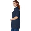 Woman Within Plus Size Elbow-Sleeve Polo Tunic(Navy)