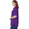 Woman Within Plus Size Elbow-Sleeve Polo Tunic(Purple Orchid)