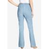 Woman Within Plus Size Fineline Stretch Denim Pull-On Bootcut Jeans(Light Stonewash)