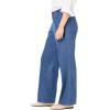 Woman Within Plus Size Fineline Stretch Denim Wide-Leg Pull-On Jeans(Indigo)