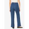 Woman Within Plus Size Fineline Stretch Denim Wide-Leg Pull-On Jeans(Medium Stonewash)